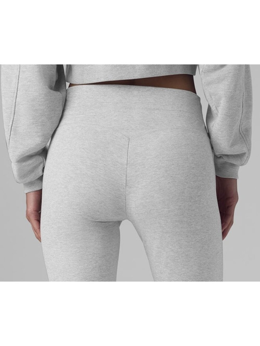 Alo Sway Bootcut Sweatpants Athletic Heather Grey High-Rise Waist Flared Sweats - Picture 4 of 16